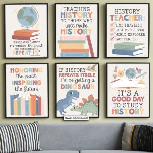 History Motivational Posters | Set of 6 | Educational Posters - Boho Colorful